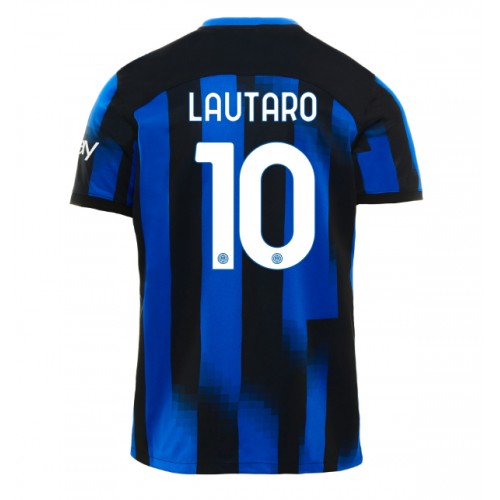 Pánský Fotbalový dres Inter Milan Lautaro Martinez #10 2023-24 Domácí Krátký Rukáv